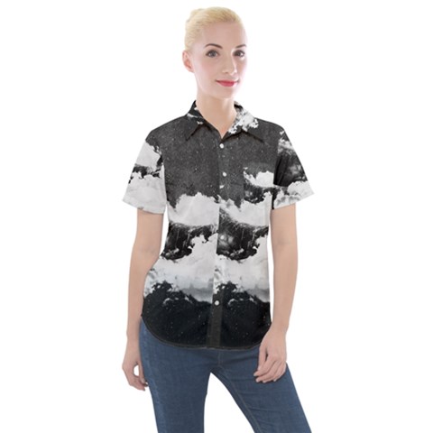 Whale Dream Women s Short Sleeve Pocket Shirt by goljakoff