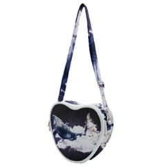 Blue Whale Dream Heart Shoulder Bag by goljakoff