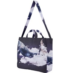 Blue Whale Dream Square Shoulder Tote Bag by goljakoff