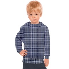 Pattern Carreaux Bleu/blanc Kids  Hooded Pullover by kcreatif