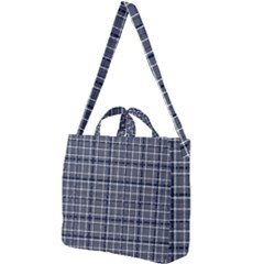 Pattern Carreaux Bleu/blanc Square Shoulder Tote Bag by kcreatif