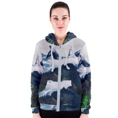 Whales Peak Women s Zipper Hoodie by goljakoff