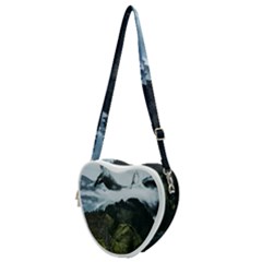 Whale Lands Heart Shoulder Bag by goljakoff