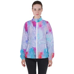 Rainbow Paint Women s High Neck Windbreaker by goljakoff