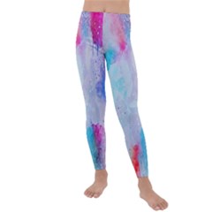 Rainbow Paint Kids  Lightweight Velour Leggings by goljakoff