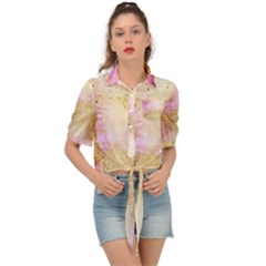 Golden Paint Tie Front Shirt  by goljakoff