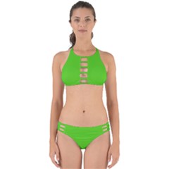 Bright Green Perfectly Cut Out Bikini Set by FabChoice