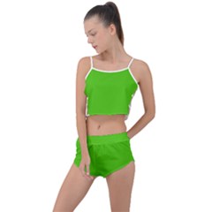 Bright Green Summer Cropped Co-ord Set by FabChoice