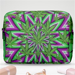 Purple, White, Green, Marijuana, Leaves, Cbdoilprincess  5de76707-e767-40d0-a70d-e7c36407f0a3 Make Up Pouch (large)