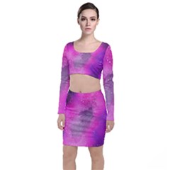 Purple Space Paint Top And Skirt Sets by goljakoff