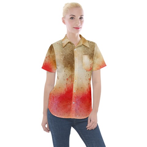 Gold Drops Women s Short Sleeve Pocket Shirt by goljakoff