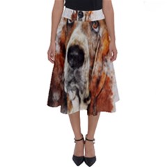 Dog Paint Perfect Length Midi Skirt by goljakoff