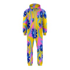 Folk Floral Pattern  Abstract Flowers Print  Seamless Pattern Hooded Jumpsuit (kids)