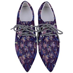 Turtles Swim In The Water Among The Plants Pointed Oxford Shoes by SychEva