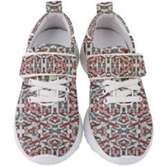 Multicolored Intricate Geometric Pattern Kids  Velcro Strap Shoes