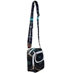 Mandala - 0008b - The Coffee Eye Shoulder Strap Belt Bag by WetdryvacsLair