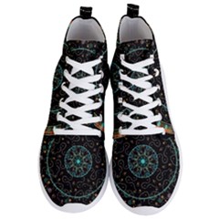 Mandala - 0008b - The Coffee Eye Men s Lightweight High Top Sneakers by WetdryvacsLair