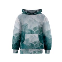 Green Blue Sea Kids  Pullover Hoodie by goljakoff