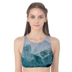 Green Blue Sea Tank Bikini Top