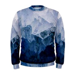 Blue Ice Mountain Men s Sweatshirt by goljakoff