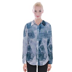 Storm Blue Ocean Womens Long Sleeve Shirt