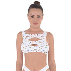 Dragonfly On White Bandaged Up Bikini Top by JustToWear