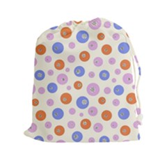 Multicolored Circles Drawstring Pouch (2xl) by SychEva