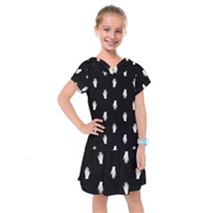 Vampire Hand Motif Graphic Print Pattern 2 Kids  Drop Waist Dress by dflcprintsclothing