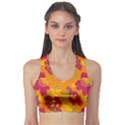 Folk floral pattern. Abstract flowers print. seamless pattern Sports Bra View1