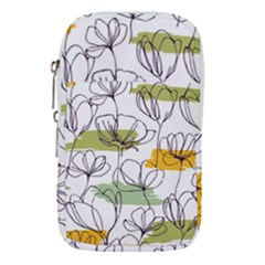 Flower Line Art Color Seamless Pattern Waist Pouch (small)