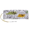 Flower Line Art Color Seamless Pattern Roll Up Canvas Pencil Holder (S) View1