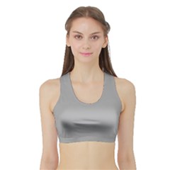 Chalice Silver Grey Sports Bra With Border by FabChoice