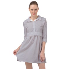 Cloudy Grey Mini Skater Shirt Dress by FabChoice