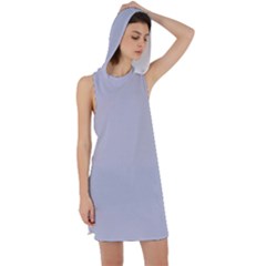 Cloudy Grey Racer Back Hoodie Dress by FabChoice