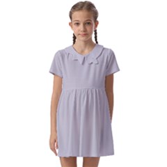 Cloudy Grey Kids  Asymmetric Collar Dress