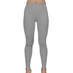 Drizzle Grey Lightweight Velour Classic Yoga Leggings by FabChoice