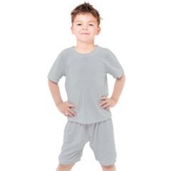 Glacier Grey Kids  Tee And Shorts Set by FabChoice