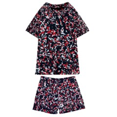 Patterntachesrougeblancnoir75 Kids  Swim Tee And Shorts Set