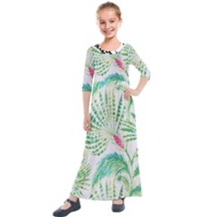  Palm Trees By Traci K Kids  Quarter Sleeve Maxi Dress by tracikcollection