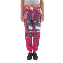 Red Vivid Marble Pattern 3 Women s Jogger Sweatpants by goljakoff