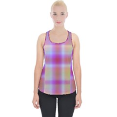 Yellow Squares In Pink Piece Up Tank Top by JustToWear