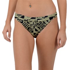 Linear Geometric Print Pattern Mosaic 2 Band Bikini Bottom by dflcprintsclothing