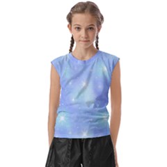 Heavenly Flowers Kids  Raglan Cap Sleeve Tee by SychEva