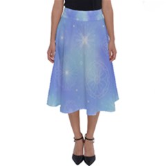 Heavenly Flowers Perfect Length Midi Skirt by SychEva