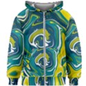 Green Vivid Marble Pattern 14 Kids  Zipper Hoodie Without Drawstring View1