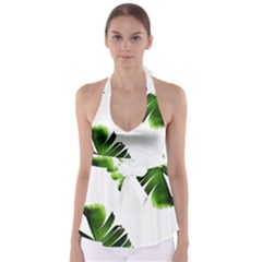 Banana Leaves Babydoll Tankini Top by goljakoff