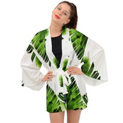 Banana Leaves Long Sleeve Kimono by goljakoff