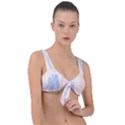 Marble stains  Front Tie Bikini Top View1