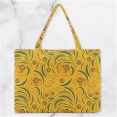 Folk Floral Pattern  Abstract Flowers Surface Design  Seamless Pattern Zipper Medium Tote Bag by Eskimos