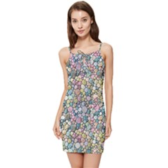 Multicolored Watercolor Stones Summer Tie Front Dress by SychEva